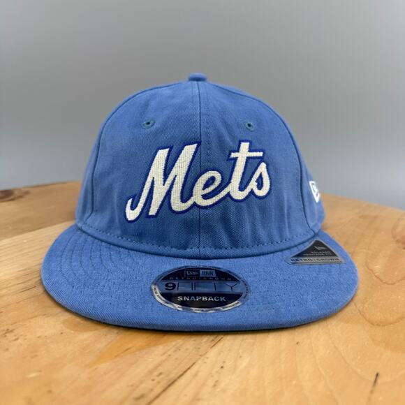 New York Mets Snapback New Era 9Fifty Retro Crown Heritage Cooperstown Blue NEW - Picture 1 of 7